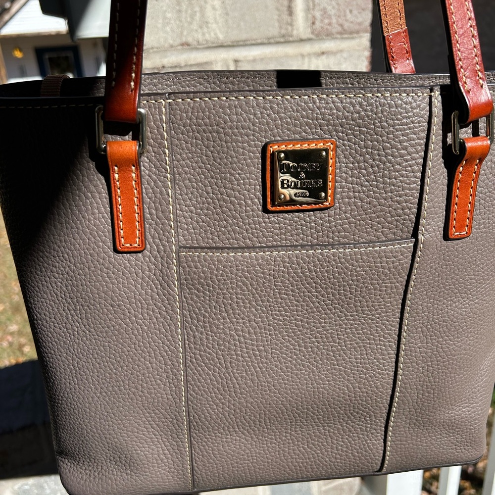 Dooney & Bourke Taupe and Tan Leather Tote EUC  Open to Offers